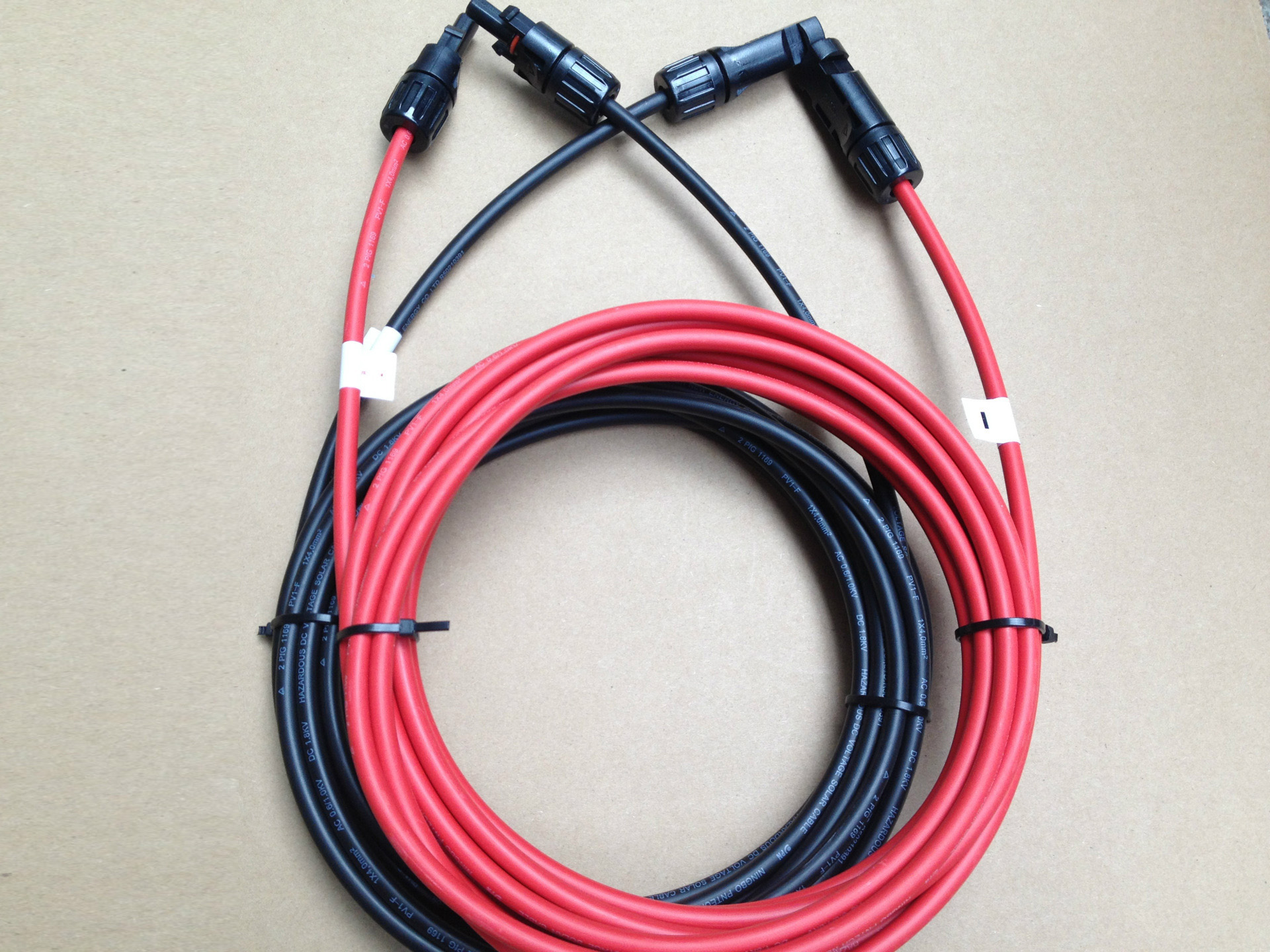 Solar PV Cable Harness/TUV certification MC4 PV Connector cable assemblies